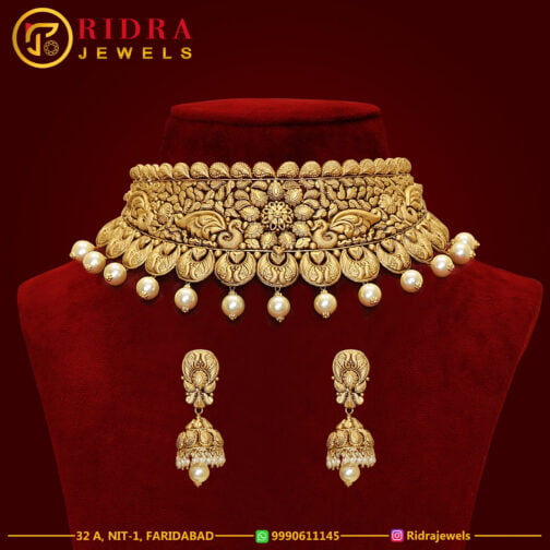 Sivagami Gold Choker Necklace