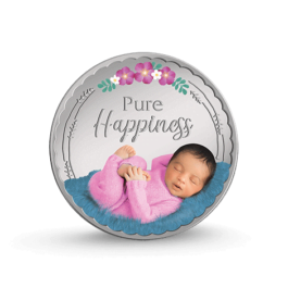 Gift for Newborn Baby 20 gm Silver Coin (Pink)