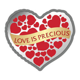 Love Is Precious (Valentine Heart shaped) 20 gm Silver Gifting Coin