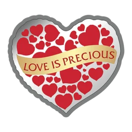 Love Is Precious (Valentine Heart shaped) 20 gm Silver Gifting Coin