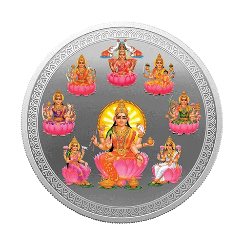 Ashta Lakshmi 50 gm Silver Coin