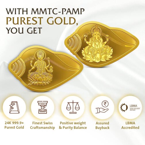 Lakshmi Ganesh 24K 10 gm shankh shape - Image 8